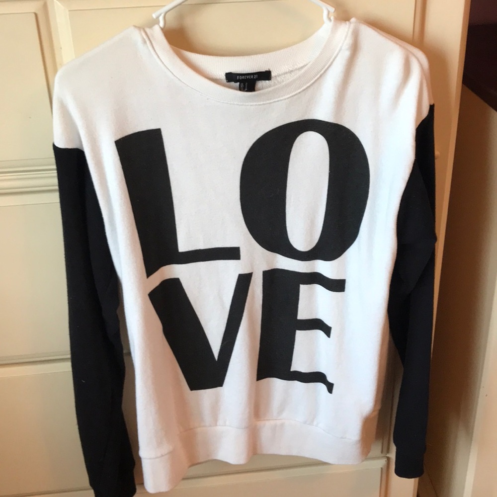Black and white LOVE sweatshirt